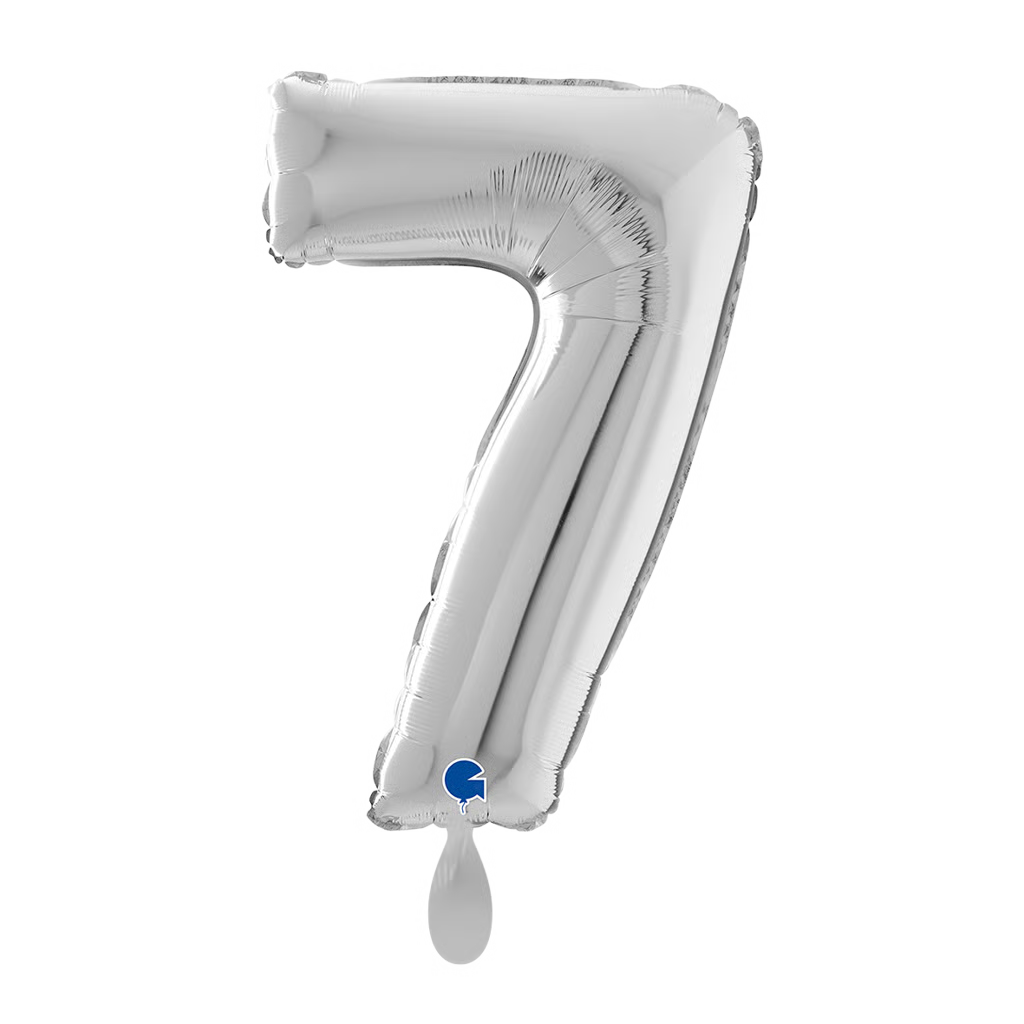 XL Zahl Silber 7