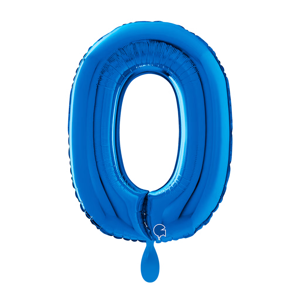 XL Zahl Blau 0