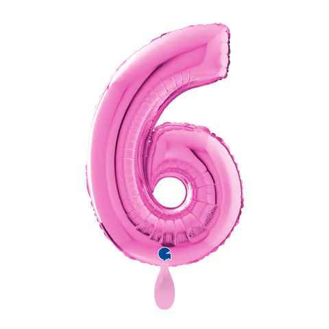 XL Zahl Fuxia 6