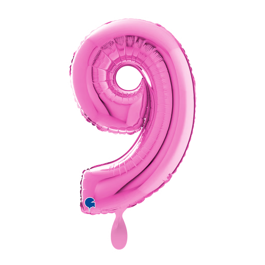 XL Zahl Fuxia 9