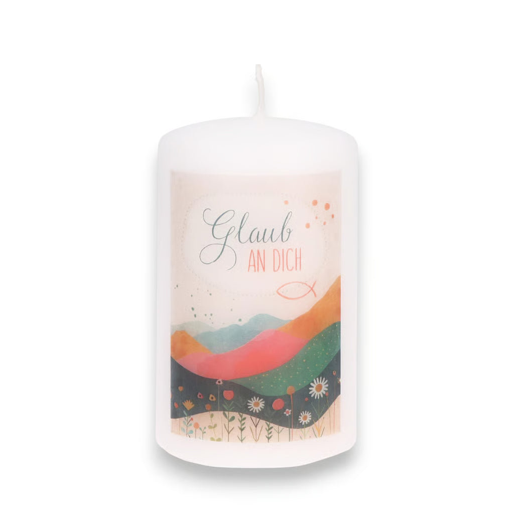 Stumpenkerze Glaub an dich