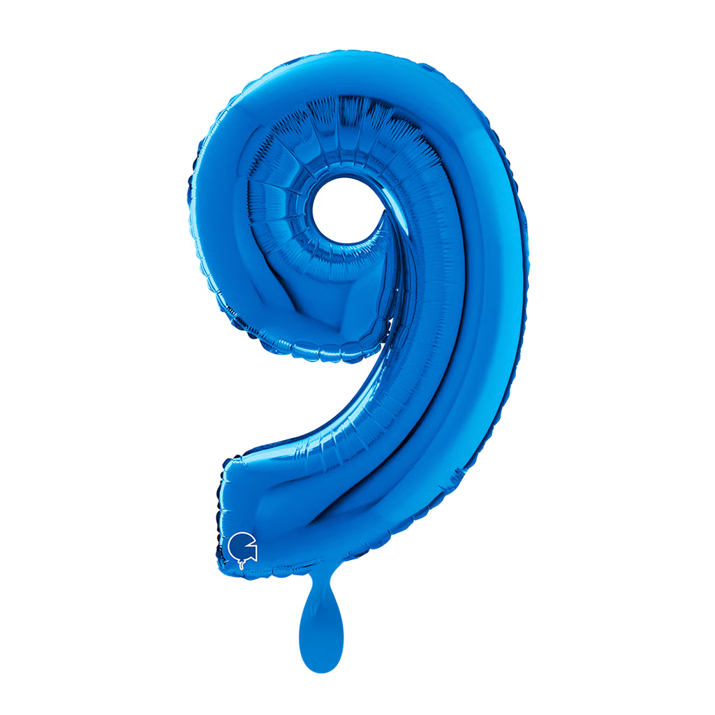 XL Zahl Blau 9