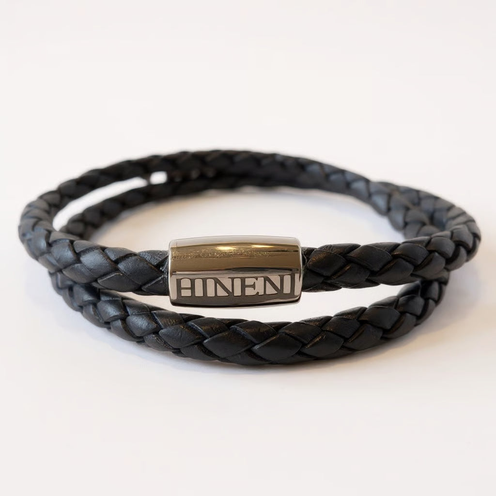 Lederarmband "Hineni" Blau