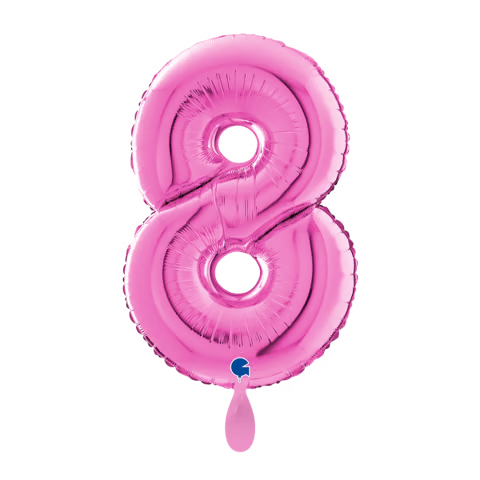 XL Zahl Fuxia 8