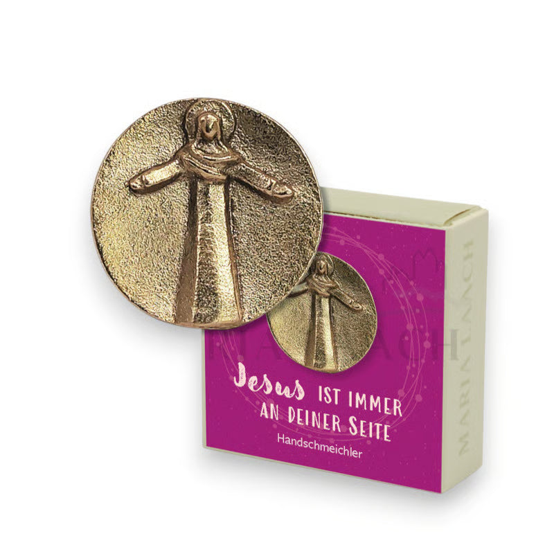 Bronze Plakette Jesus ist immer an meiner Seite