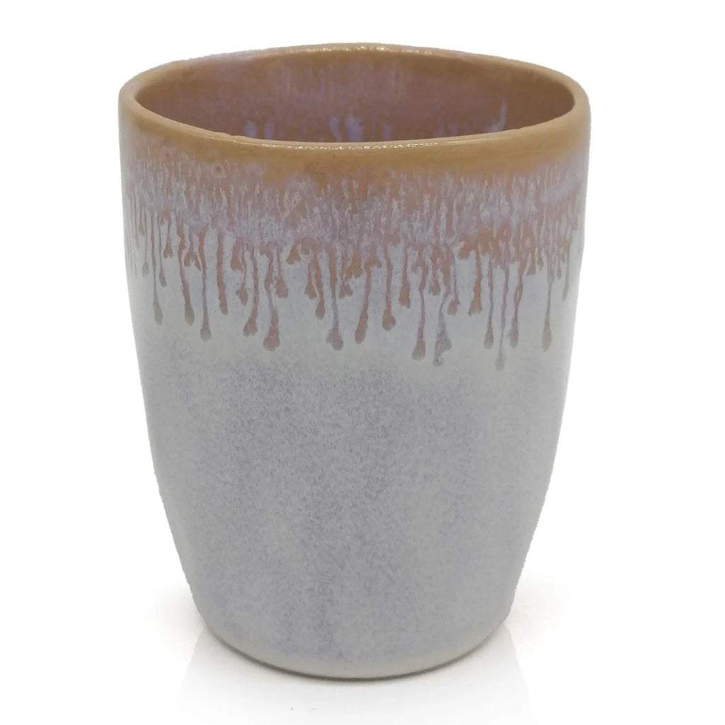Stoneware Becher Herz Polarweiß