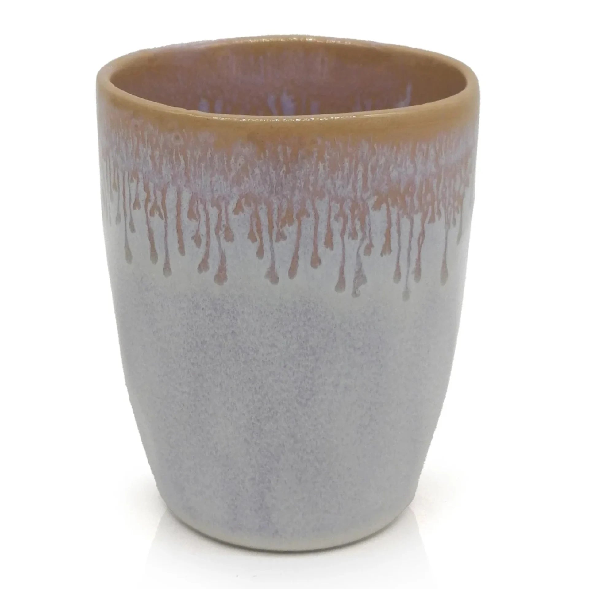 Stoneware Becher Herz Polarweiß