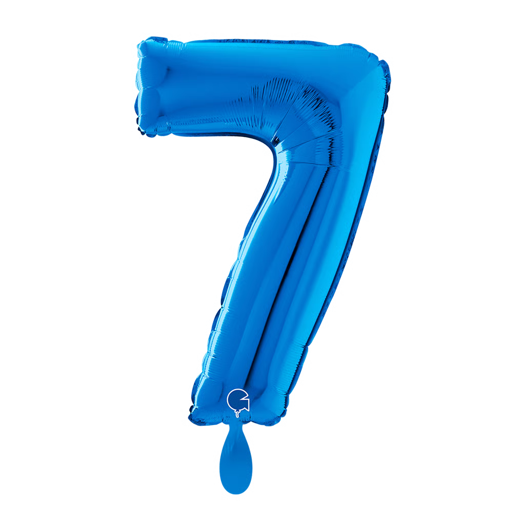 XL Zahl Blau 7