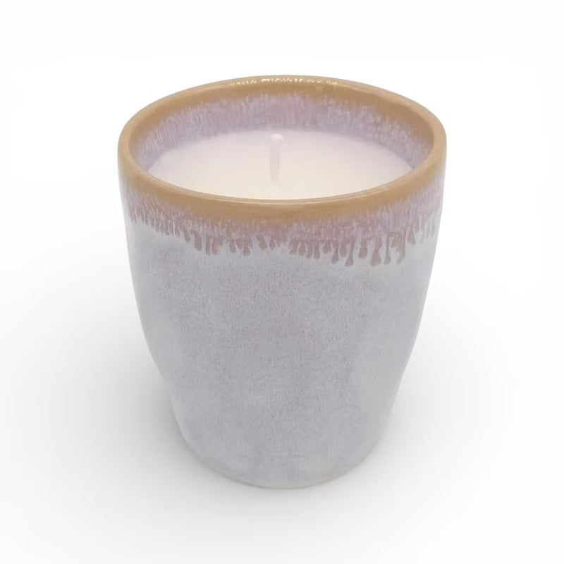 Stoneware Kerze im Espressobecher