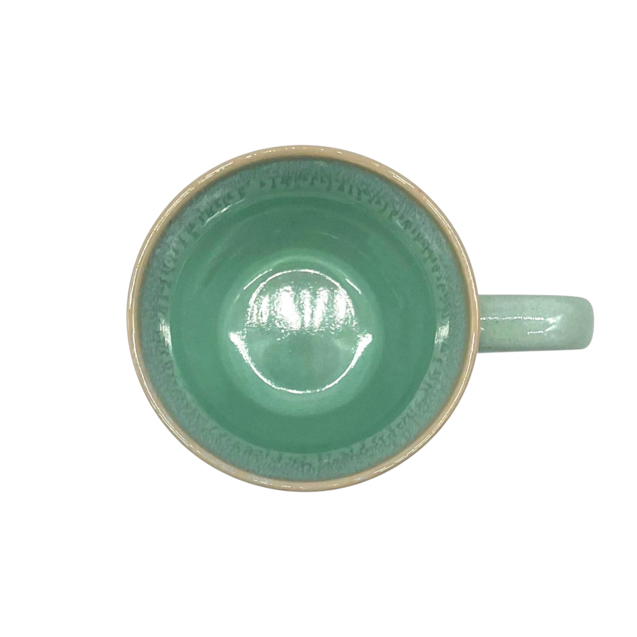 Stoneware Becher Türkis